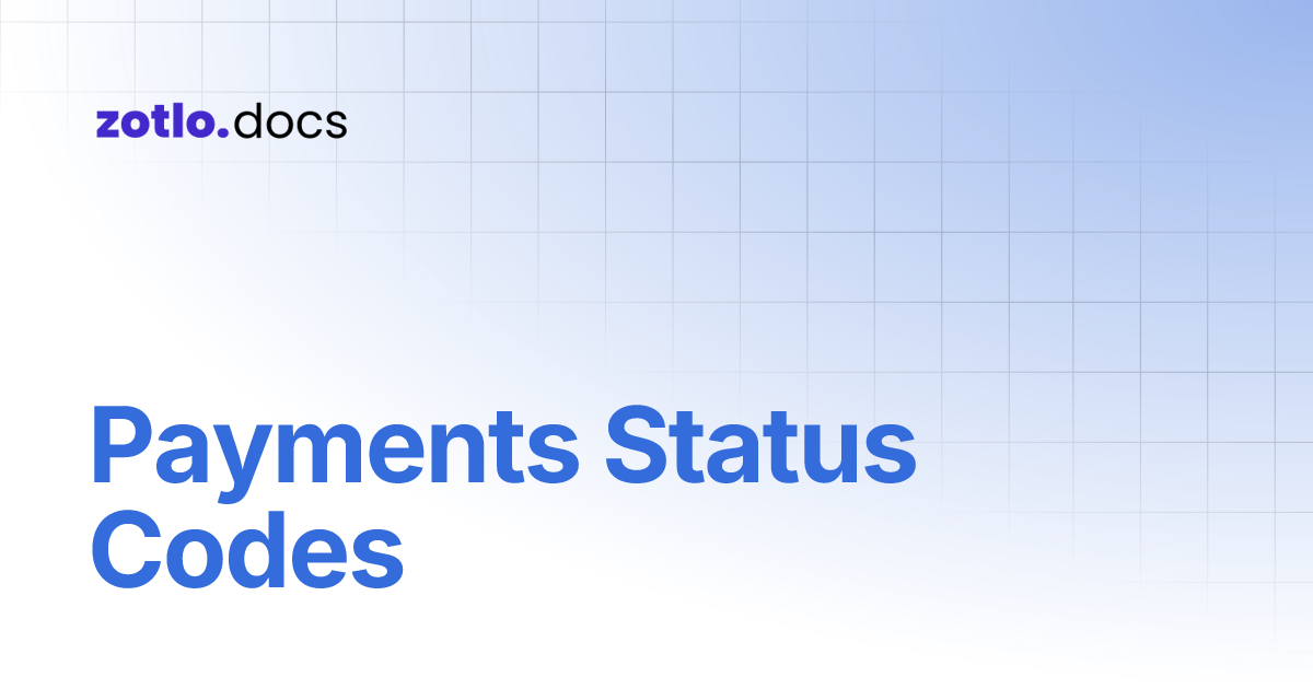 Payments Status Codes